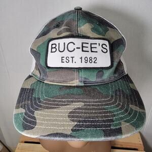 Buc-ee's Green Camo Snap Back Trucker Hat